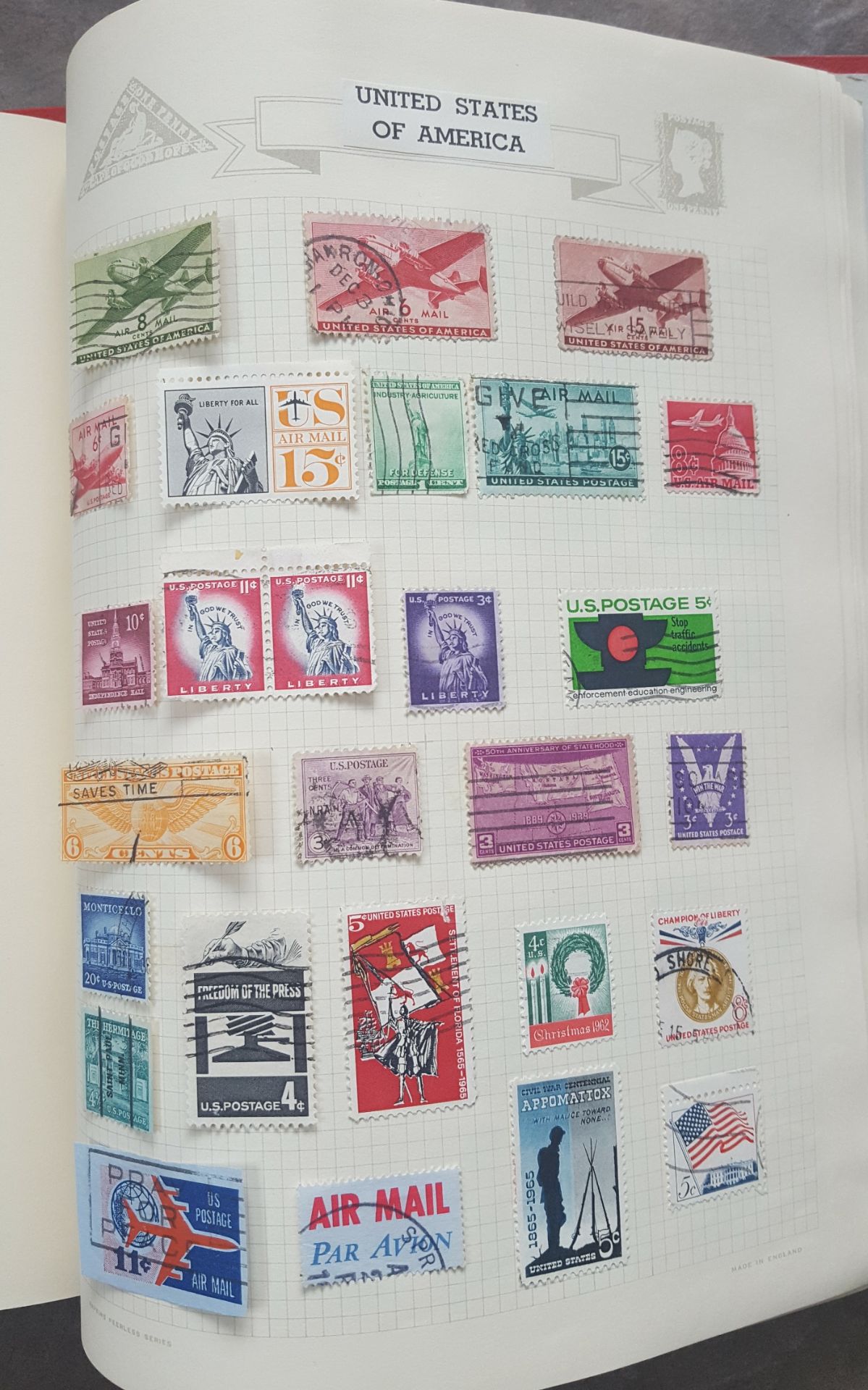 Vintage Retro Stamford Loose Leaf Stamp Album World Stamps Many Stamps - Image 4 of 11
