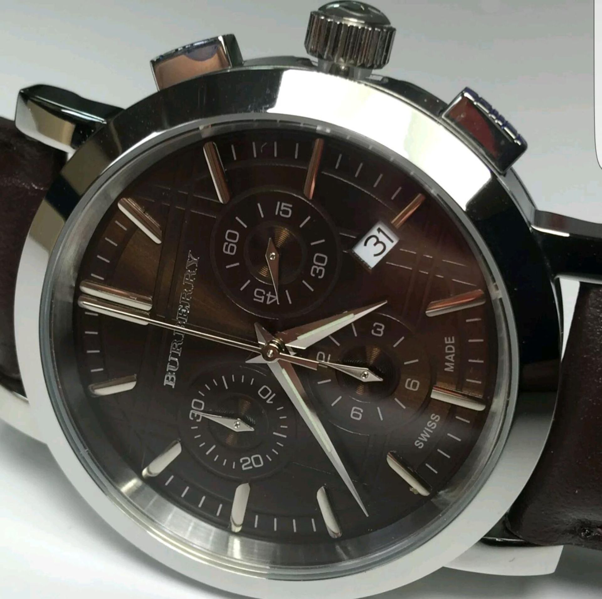 BRAND NEW GENTS BURBERRY WATCH, BU1383, COMPLETE WITH ORIGINAL BOX AND MANUAL - RRP £399
