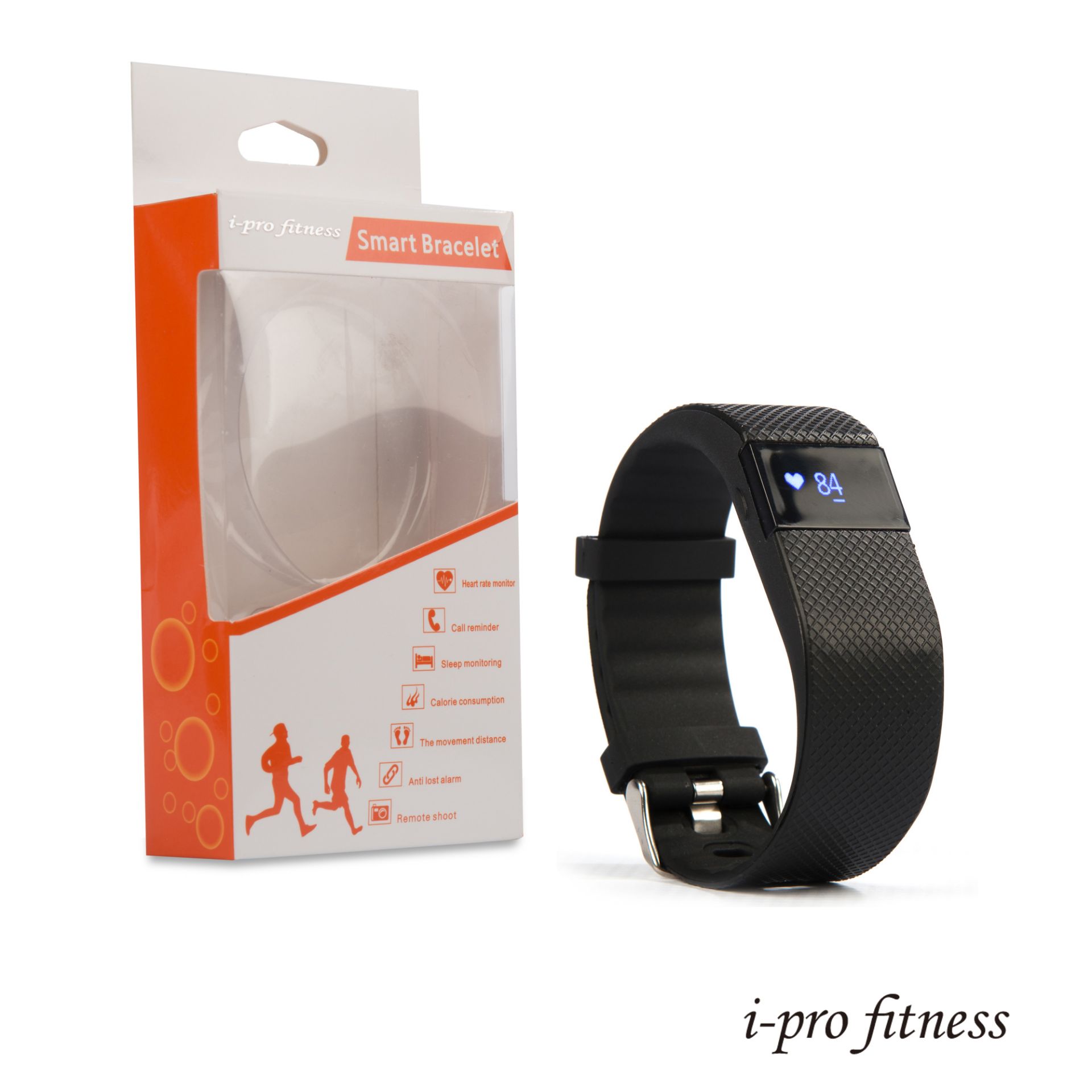 Fitness Tracker i-pro fitness, Bluetooth 4.0 Sports Smart Bracelet, Heart Rate Monitor & Pedometer. - Image 8 of 8