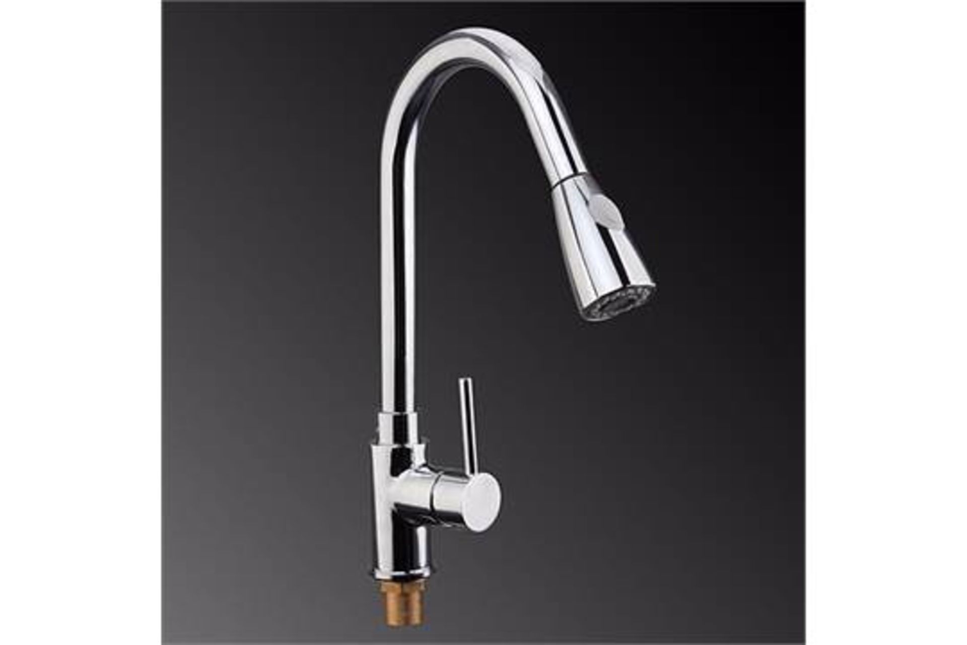 (O292) Della Chrome Plated Kitchen Mixer Tap - Pull Out Spray. RRP £253.98. Contemporary with an - Image 2 of 3