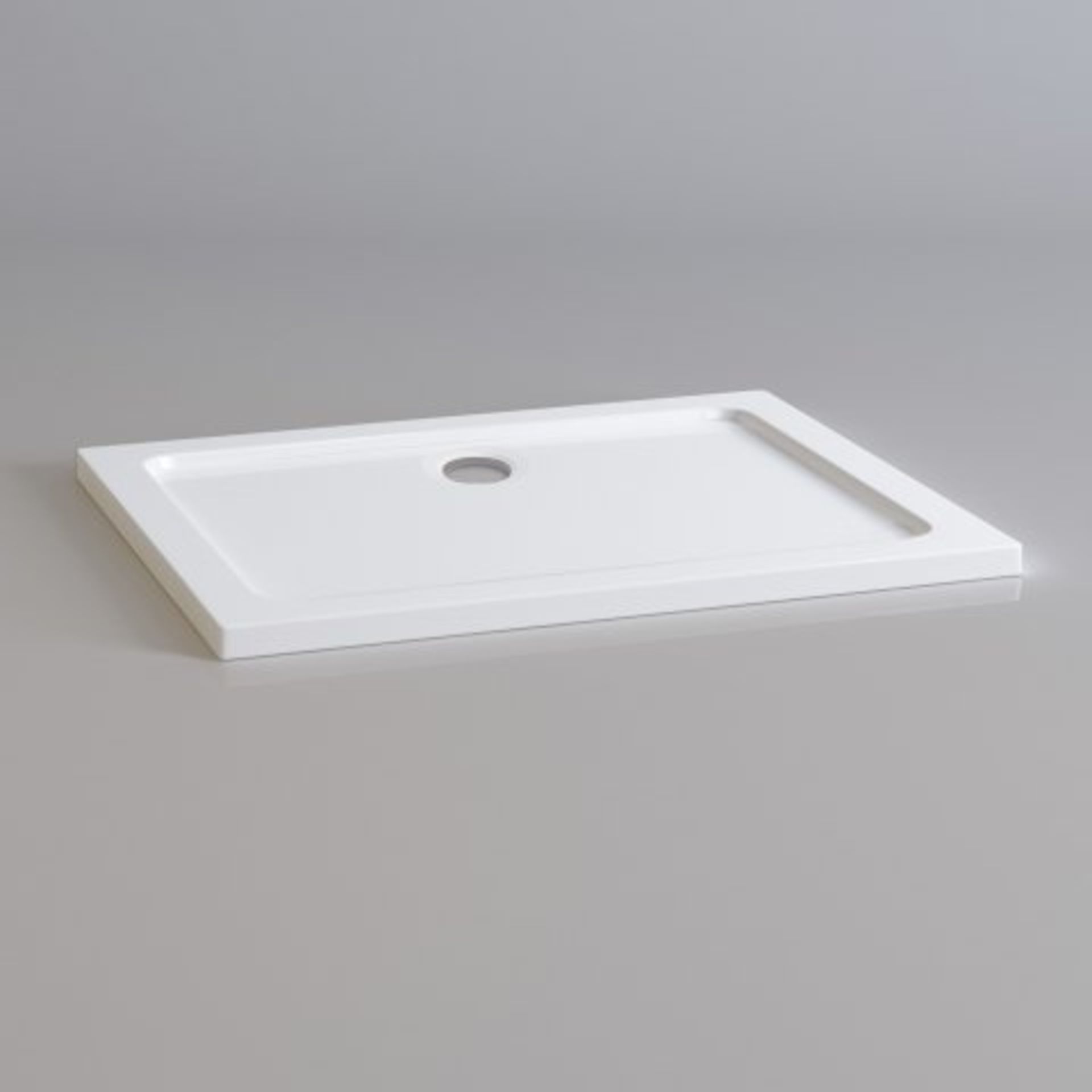 (O68) 1000x800mm Rectangular Ultra Slim Stone Shower Tray. RRP £249.99. Our brilliant white trays