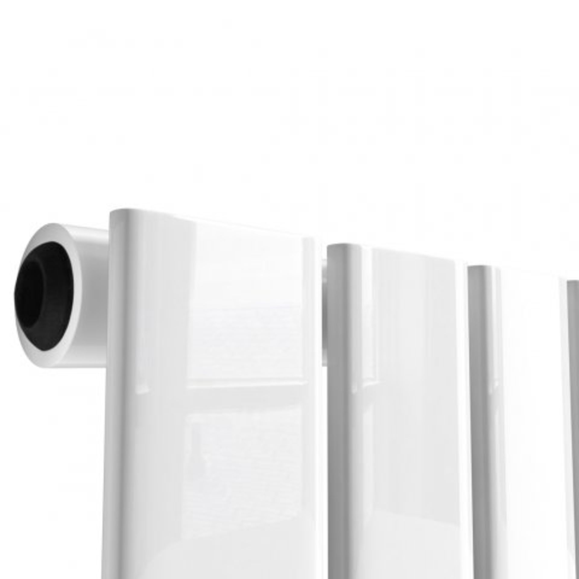 (O64) 1600x376mm Gloss White Single Flat Panel Vertical Radiator. RRP £175.99. Designer Touch - Image 4 of 5