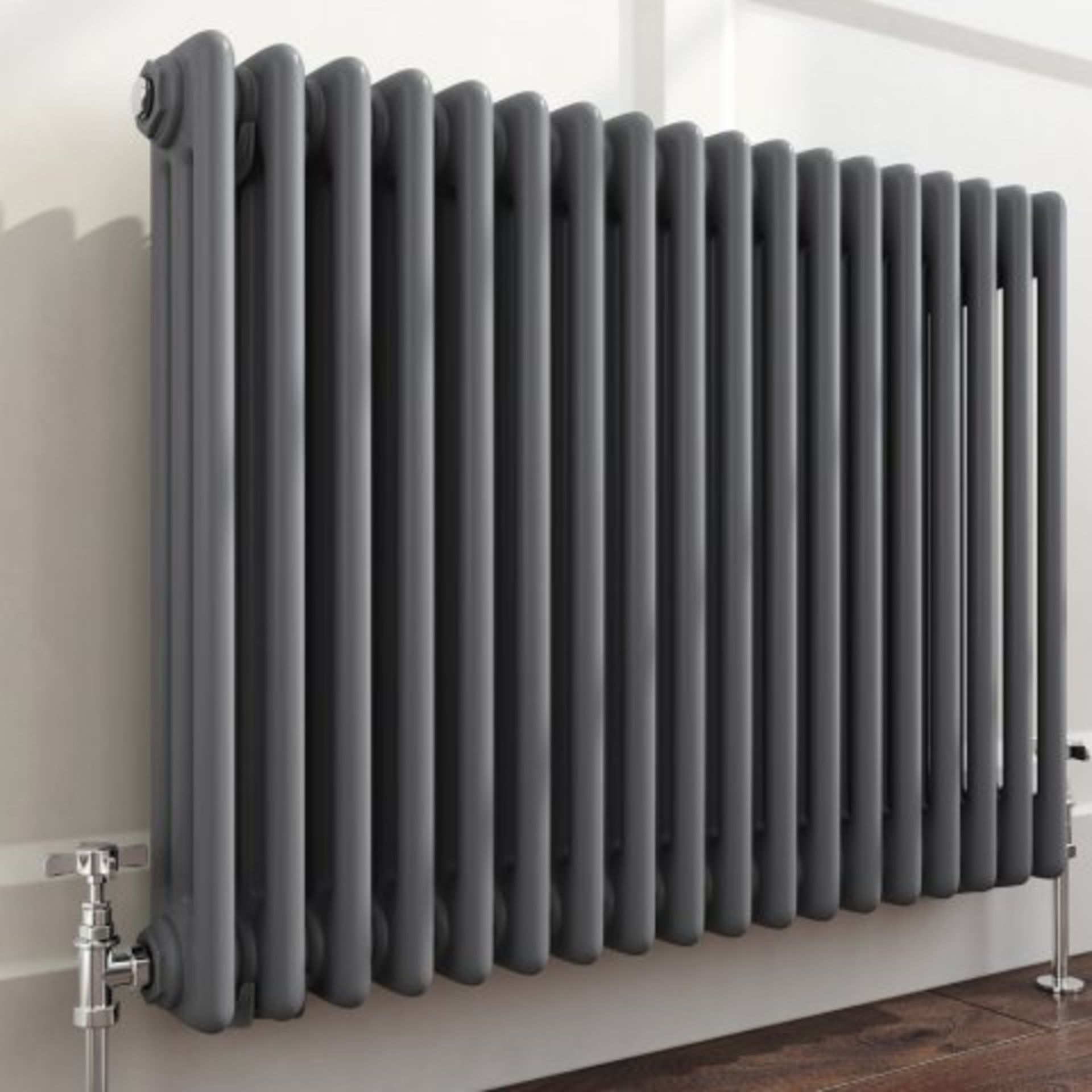 (O58) 600x780mm Anthracite Triple Panel Horizontal Colosseum Traditional Radiator. RRP £449.99. - Image 3 of 5