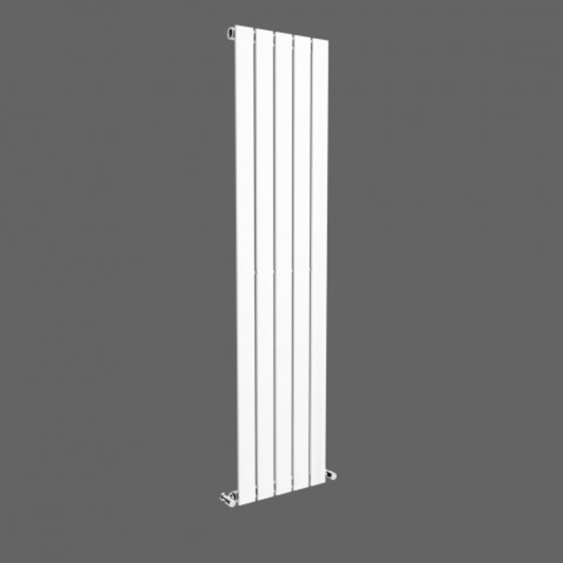 (O64) 1600x376mm Gloss White Single Flat Panel Vertical Radiator. RRP £175.99. Designer Touch - Image 3 of 5