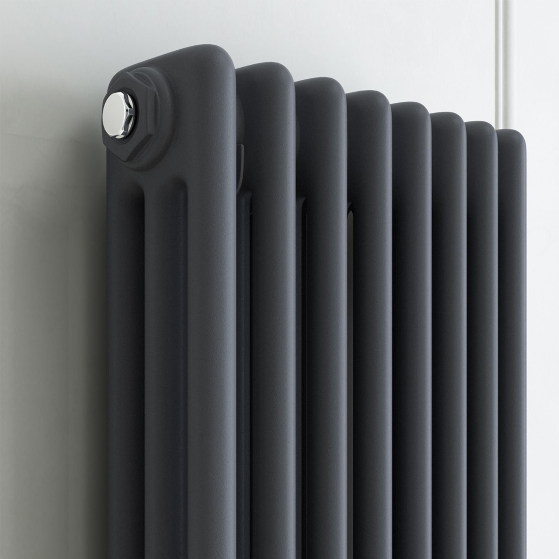 (O146) 1800x380mm Anthracite Triple Panel Vertical Colosseum Traditional Radiator. RRP £599.98. - Image 5 of 5