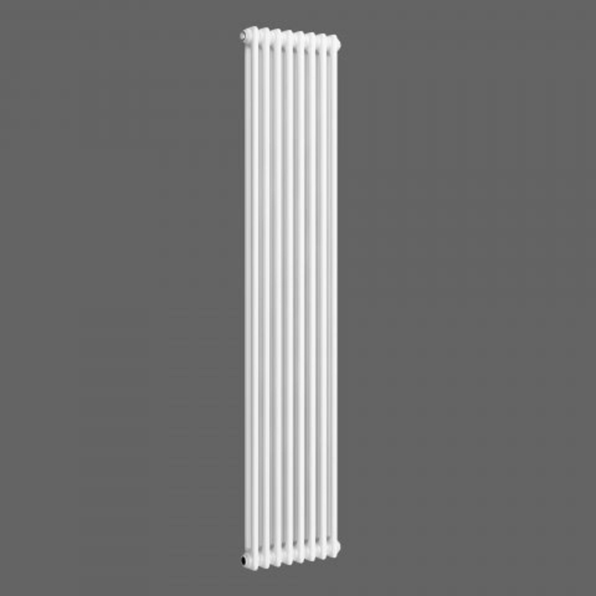 (O40) 1800x380mm White Double Panel Vertical Colosseum Traditional Radiator. RRP £355.99. For an - Image 3 of 5