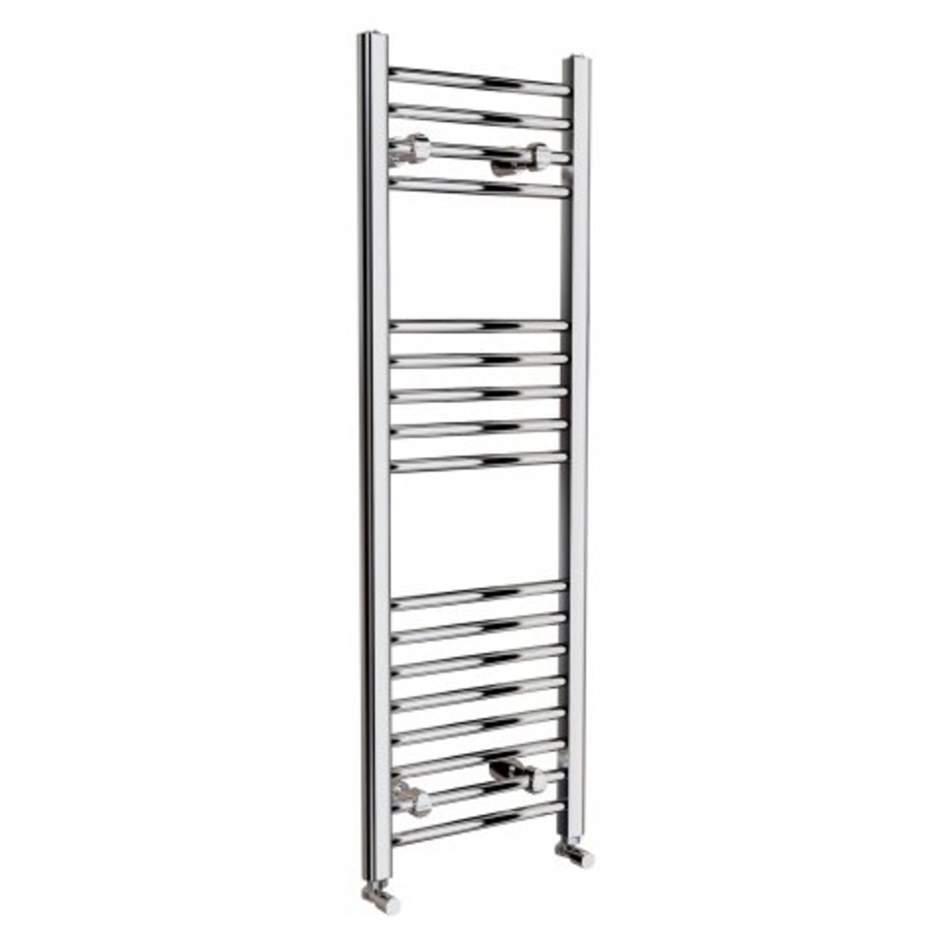 (O94)1200x400mm - 20mm Tubes - Chrome Heated Straight Rail Ladder Towel Radiator. The Natasha - Image 3 of 5