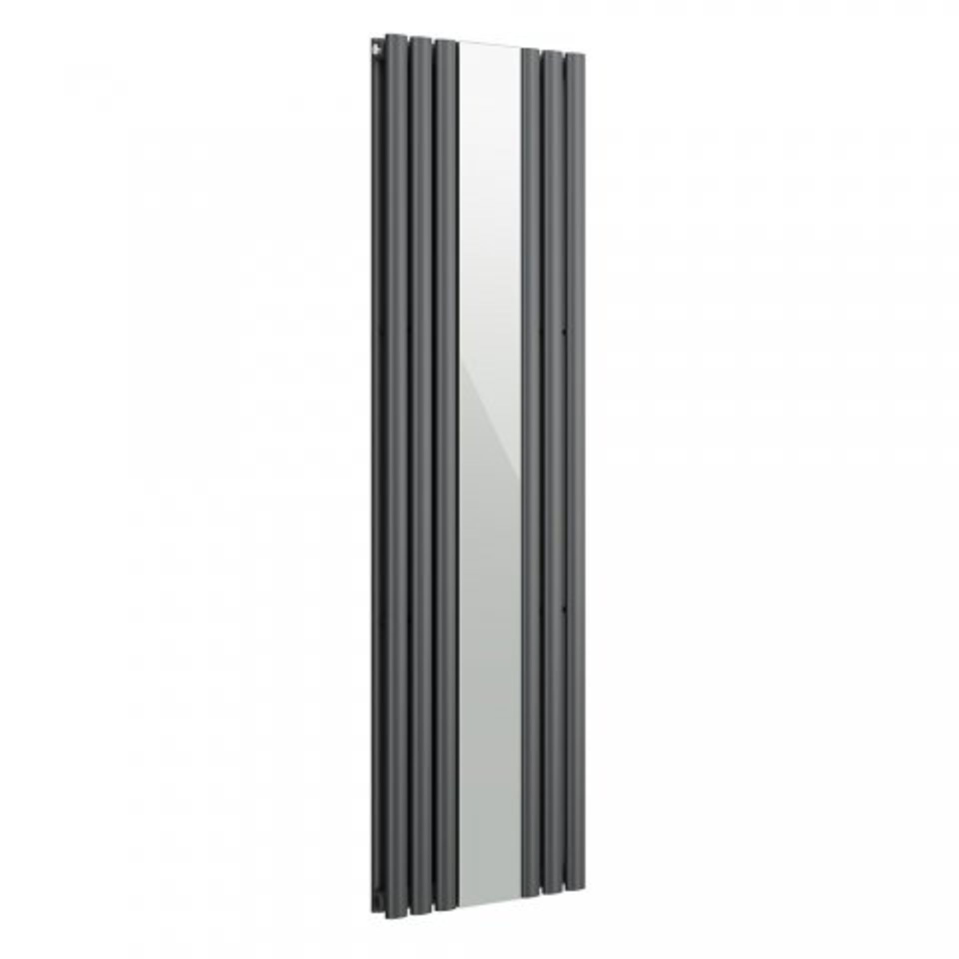 (O28) 1800x500mm Mirrored Anthracite Double Oval Panel Radiator. RRP £624.99. Designer Touch This - Image 3 of 4