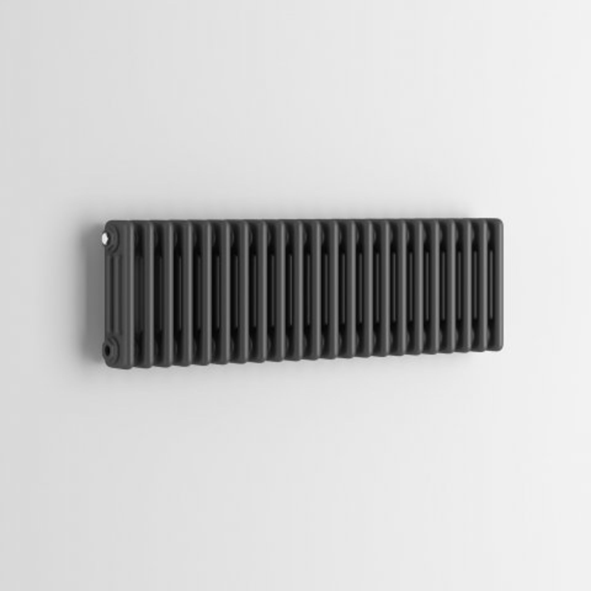 (O128) 300x1008mm Anthracite Triple Panel Horizontal Colosseum Traditional Radiator. RRP £474.99. - Image 4 of 5