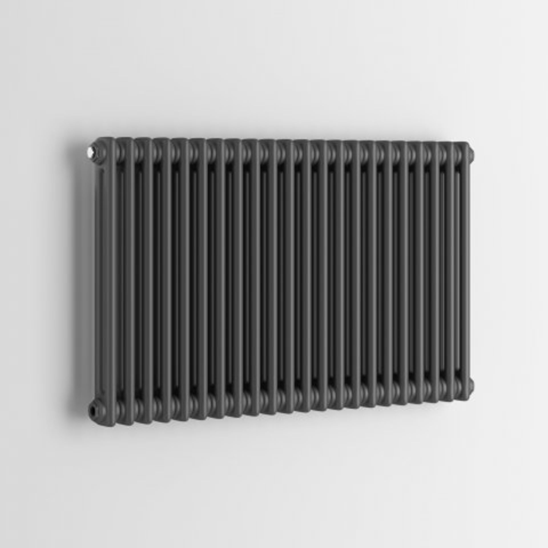 (O97) 600x1008 Anthracite Double Panel Horizontal Colosseum Traditional Radiator. RRP £524.99. - Image 4 of 5