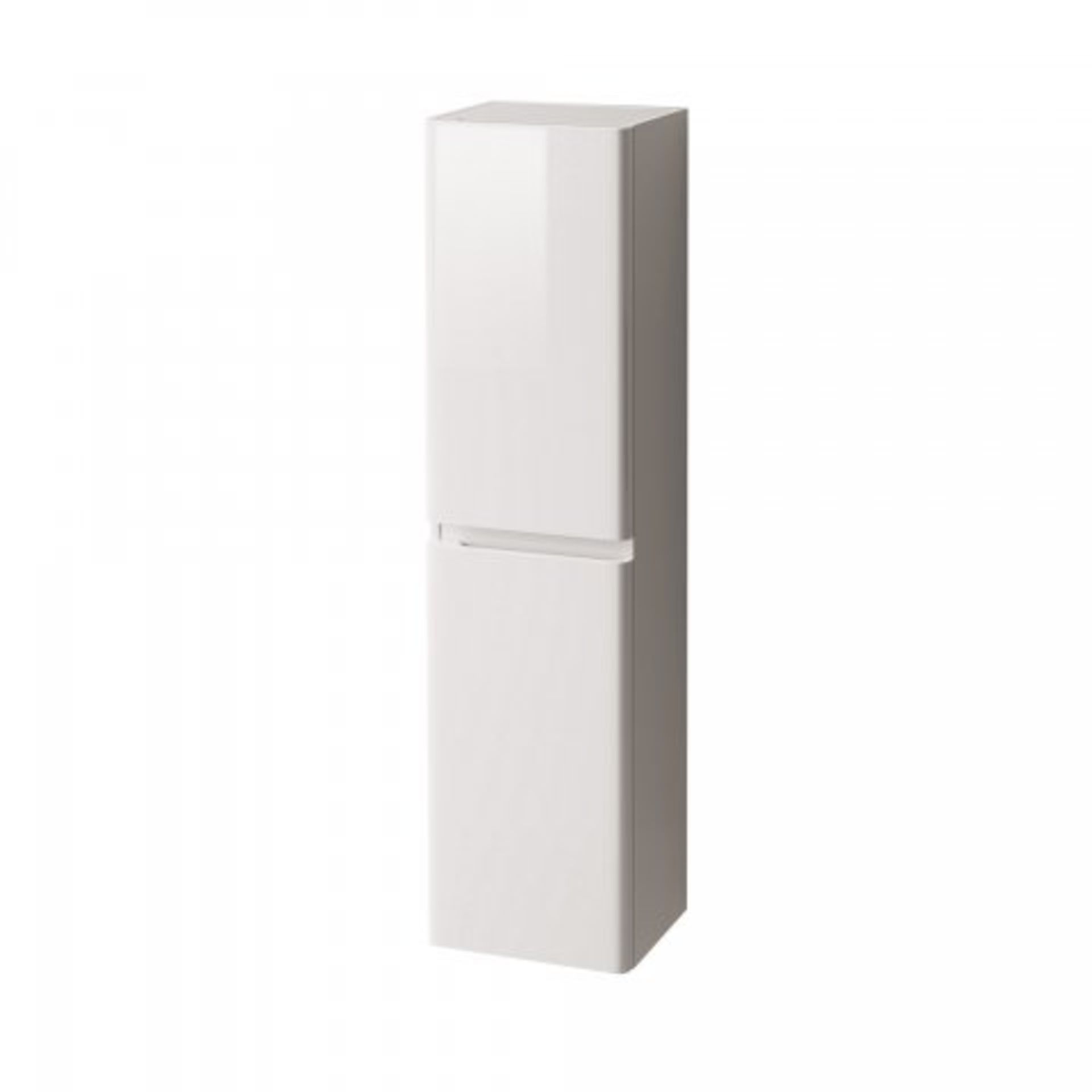 (P213) 1400mm Denver II Gloss Latte Tall Storage Cabinet - Wall Hung. RRP £299.99. With its - Image 4 of 5