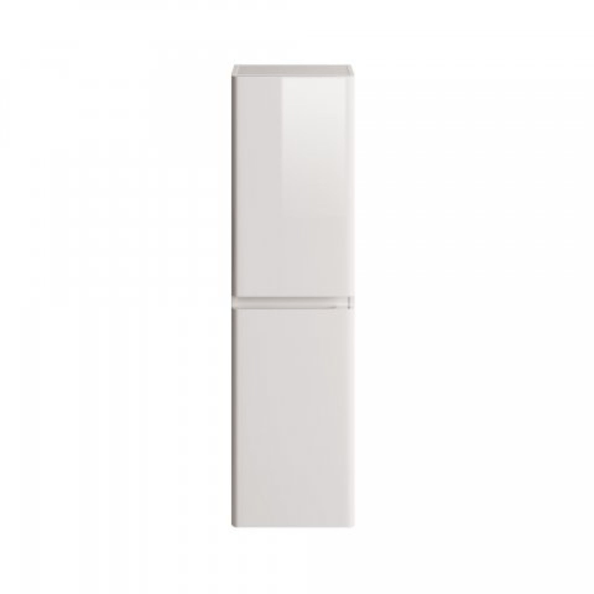 (P213) 1400mm Denver II Gloss Latte Tall Storage Cabinet - Wall Hung. RRP £299.99. With its - Image 5 of 5