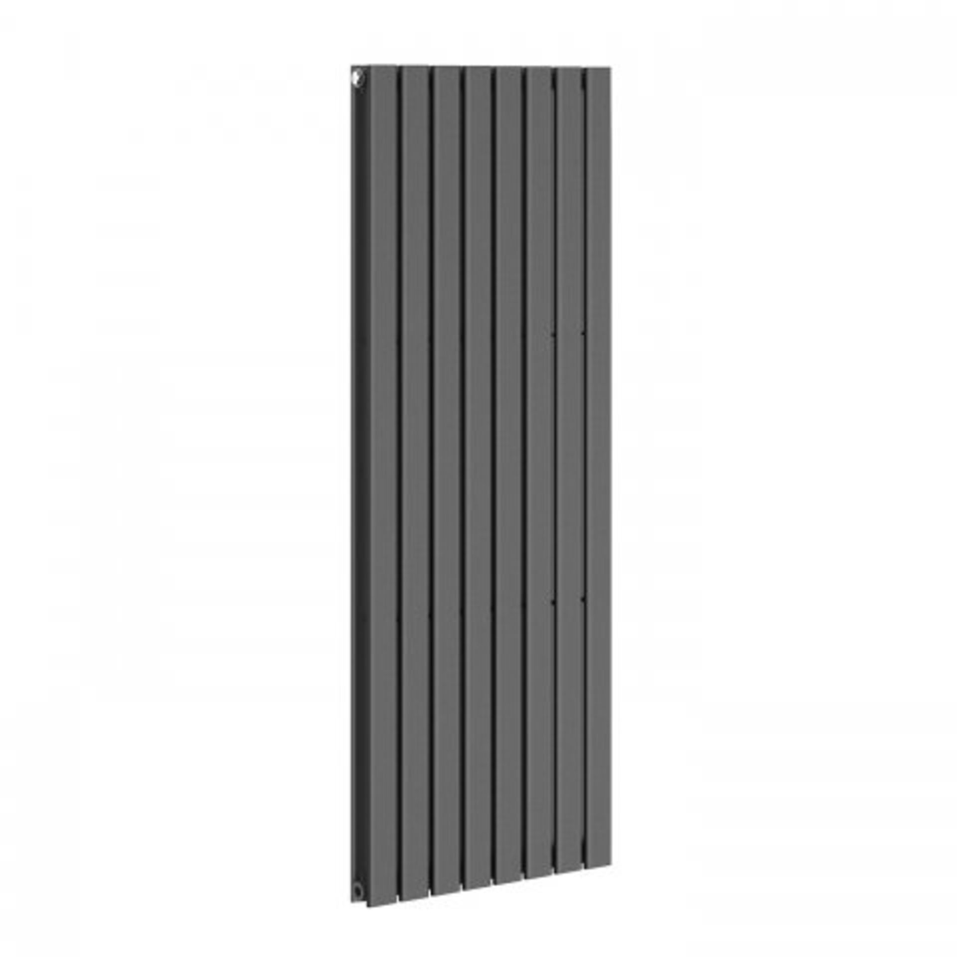 (O199) 1600x608mm Anthracite Double Flat Panel Vertical Radiator. RRP £599.99. Designer Touch - Image 4 of 4