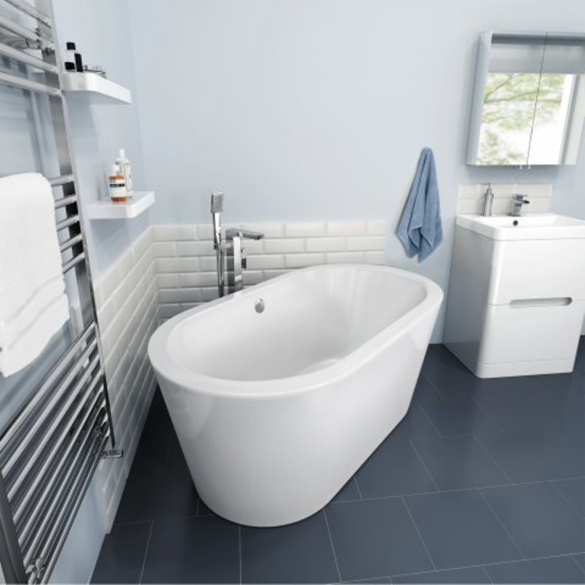 (O8) 1500x800mm Isla Freestanding Bath. RRP £1,299. Freestanding Range Create the perfect - Image 4 of 4