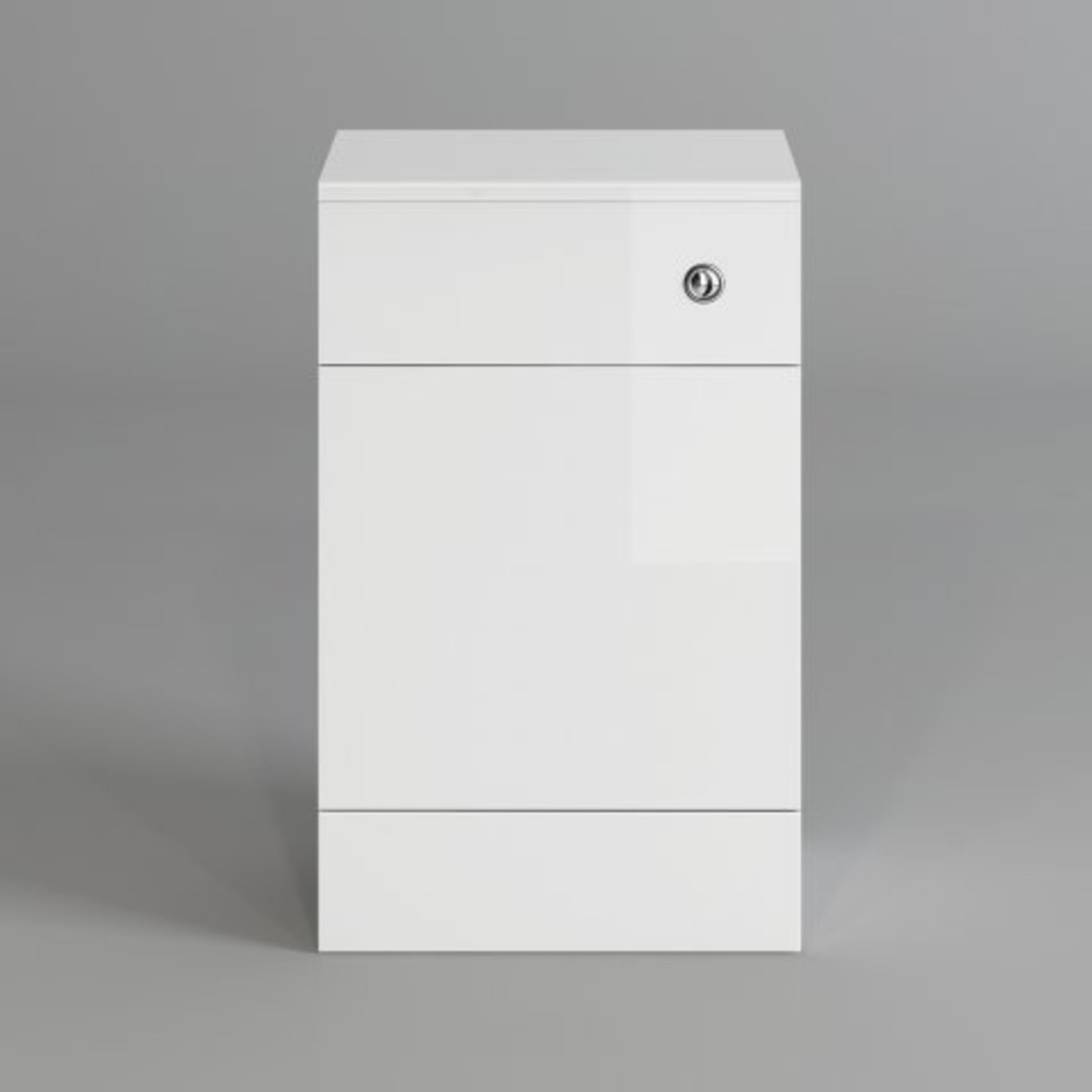 (O34) 500mm Harper Gloss White Back To Wall Toilet Unit. RRP £174.99. This practical Harper Gloss - Image 4 of 4