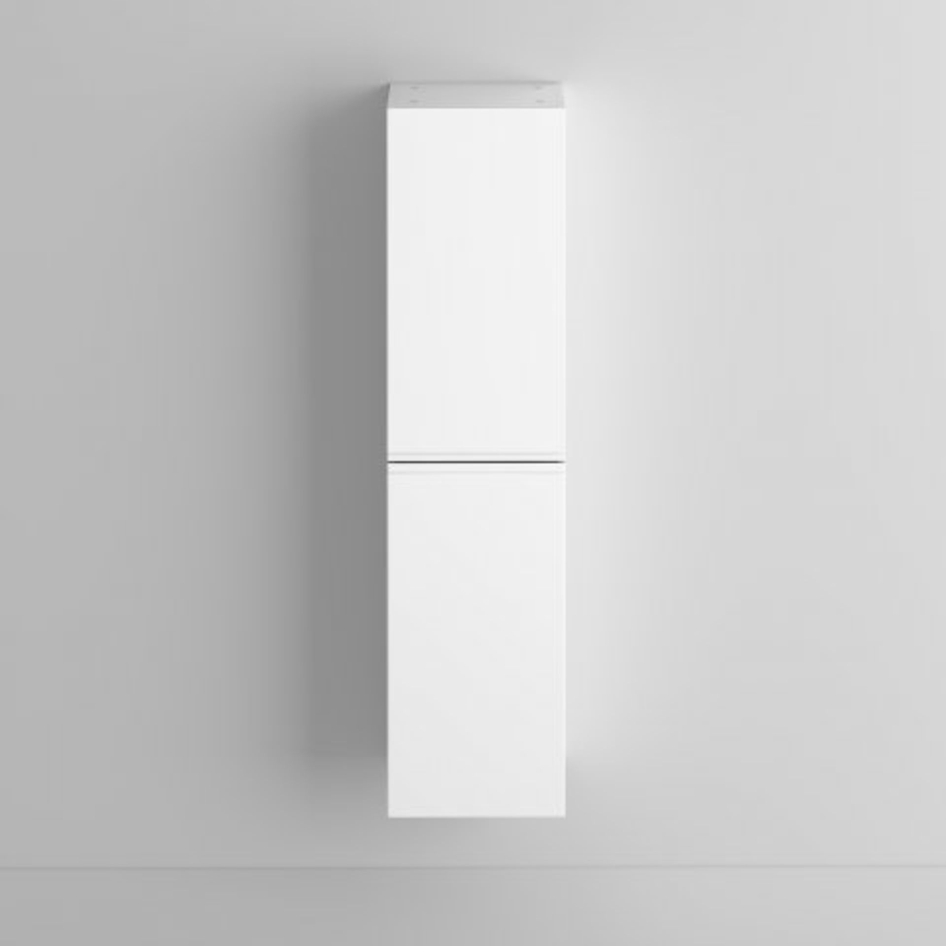 (O36) 1400mm Trent Gloss White Tall Storage Cabinet - Wall Hung. RRP £259.99. Our Trent Gloss - Image 5 of 5