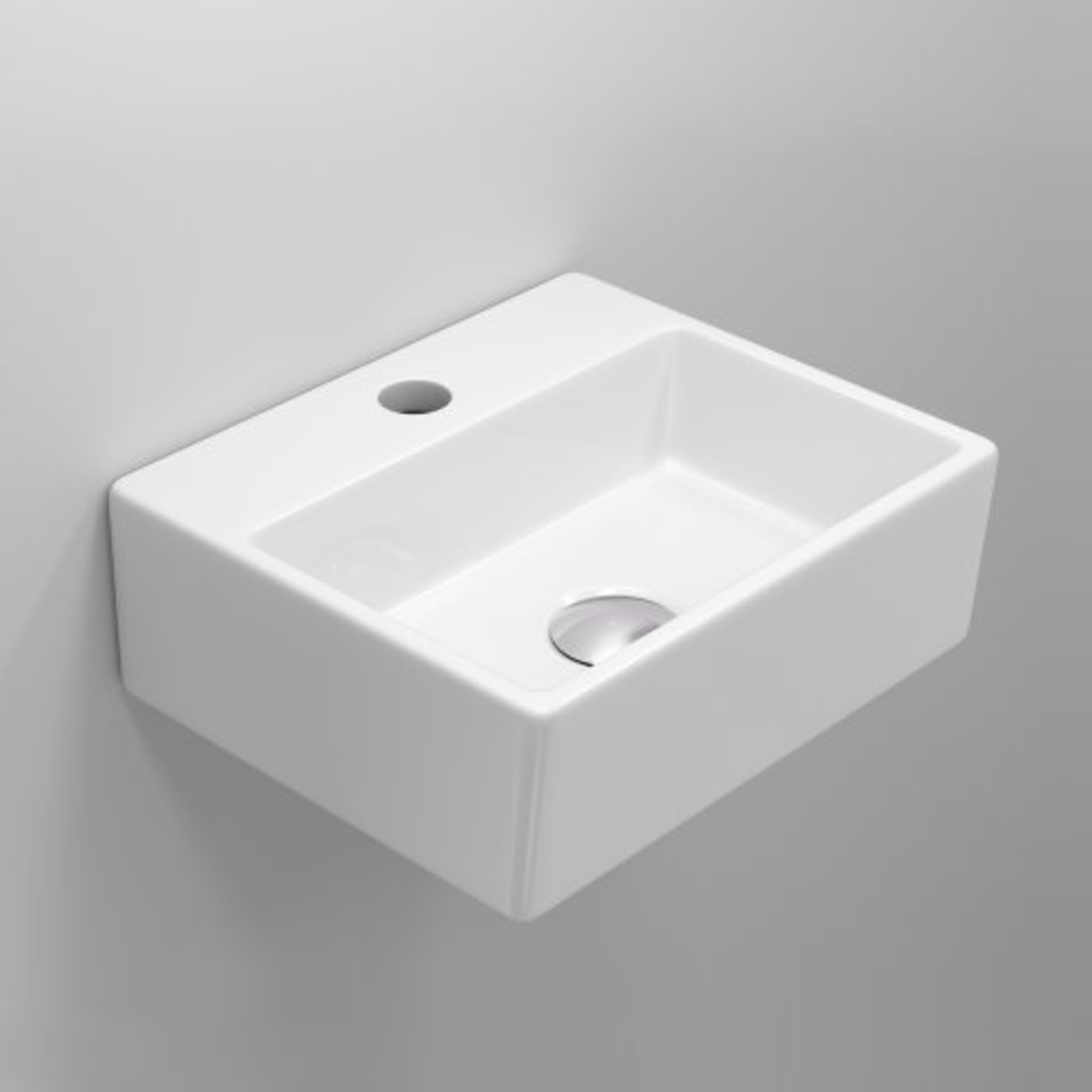 (O49) Rita Wall Hung Cloakroom Basin - Small. RRP £74.99. If you want to save space in your - Image 3 of 4