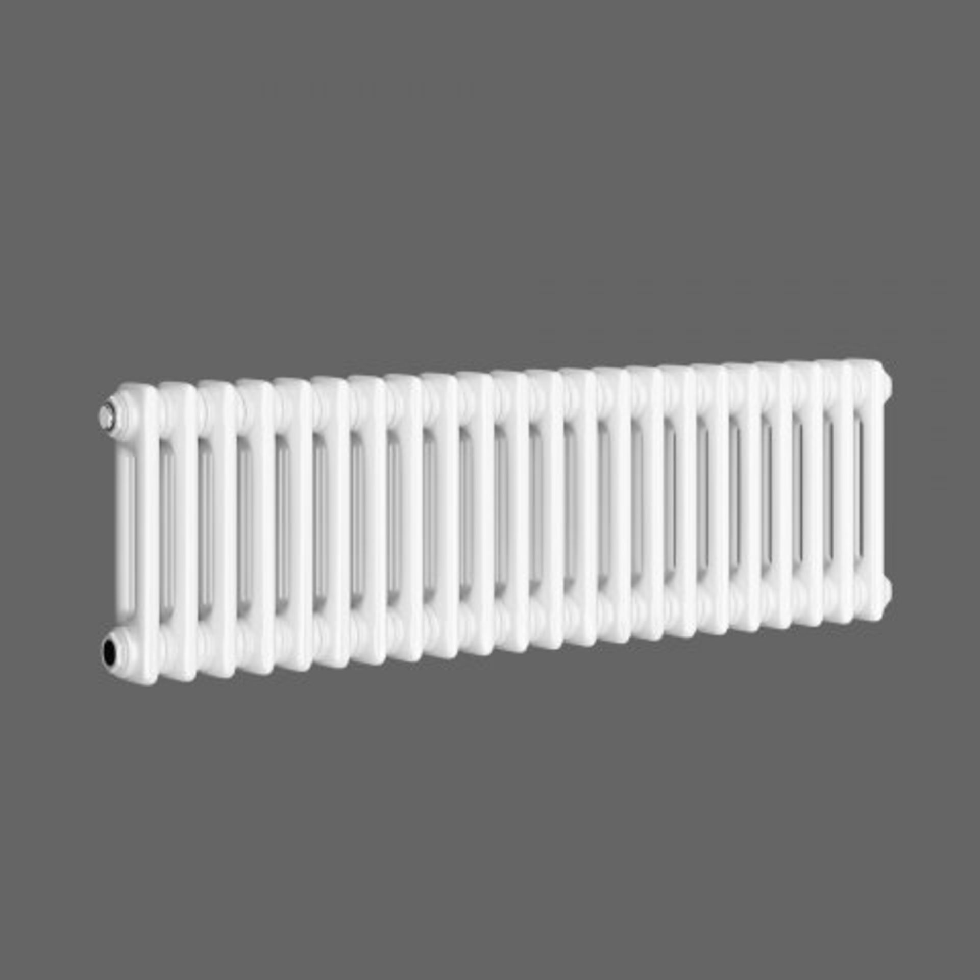 (O21) 300x1000mm White Double Panel Horizontal Colosseum Traditional Radiator. RRP £339.99. - Image 4 of 5