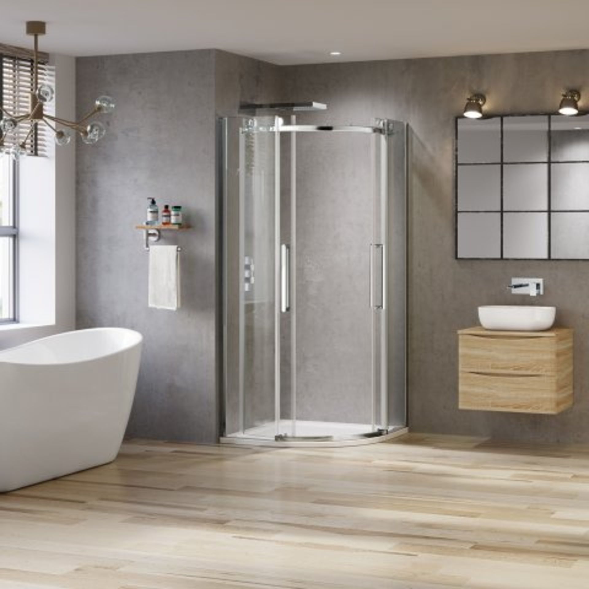 (O39) 900x900mm - 8mm Frameless EasyClean Quadrant Shower Enclosure. RRP £524.99. Our Premium 8mm - Image 5 of 5