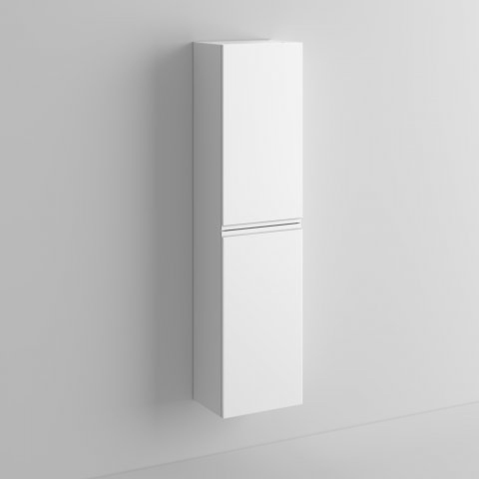 (O36) 1400mm Trent Gloss White Tall Storage Cabinet - Wall Hung. RRP £259.99. Our Trent Gloss - Image 4 of 5