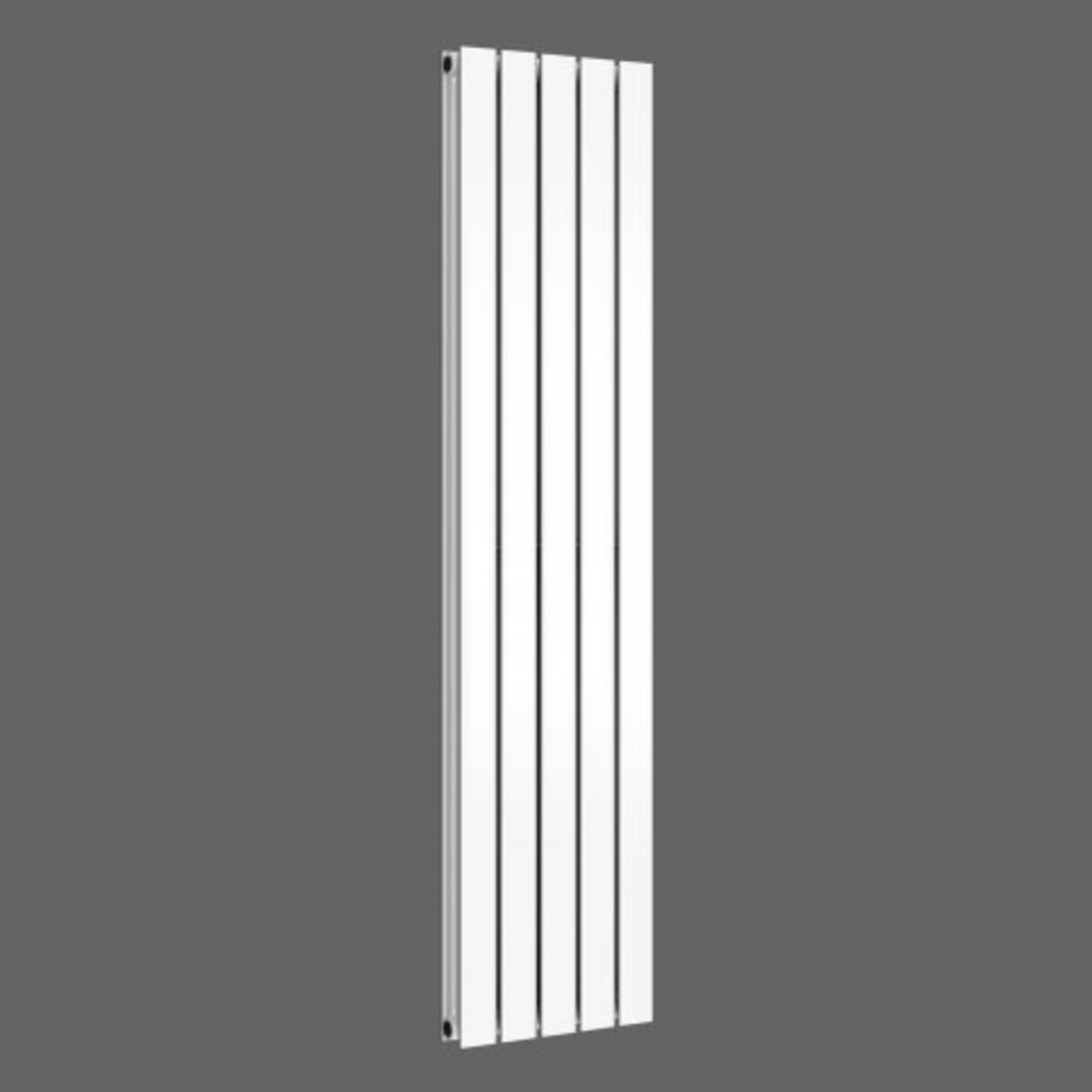 (O92) 1600x376mm Gloss White Double Flat Panel Vertical Radiator. RRP £399.99. Designer Touch - Image 3 of 3