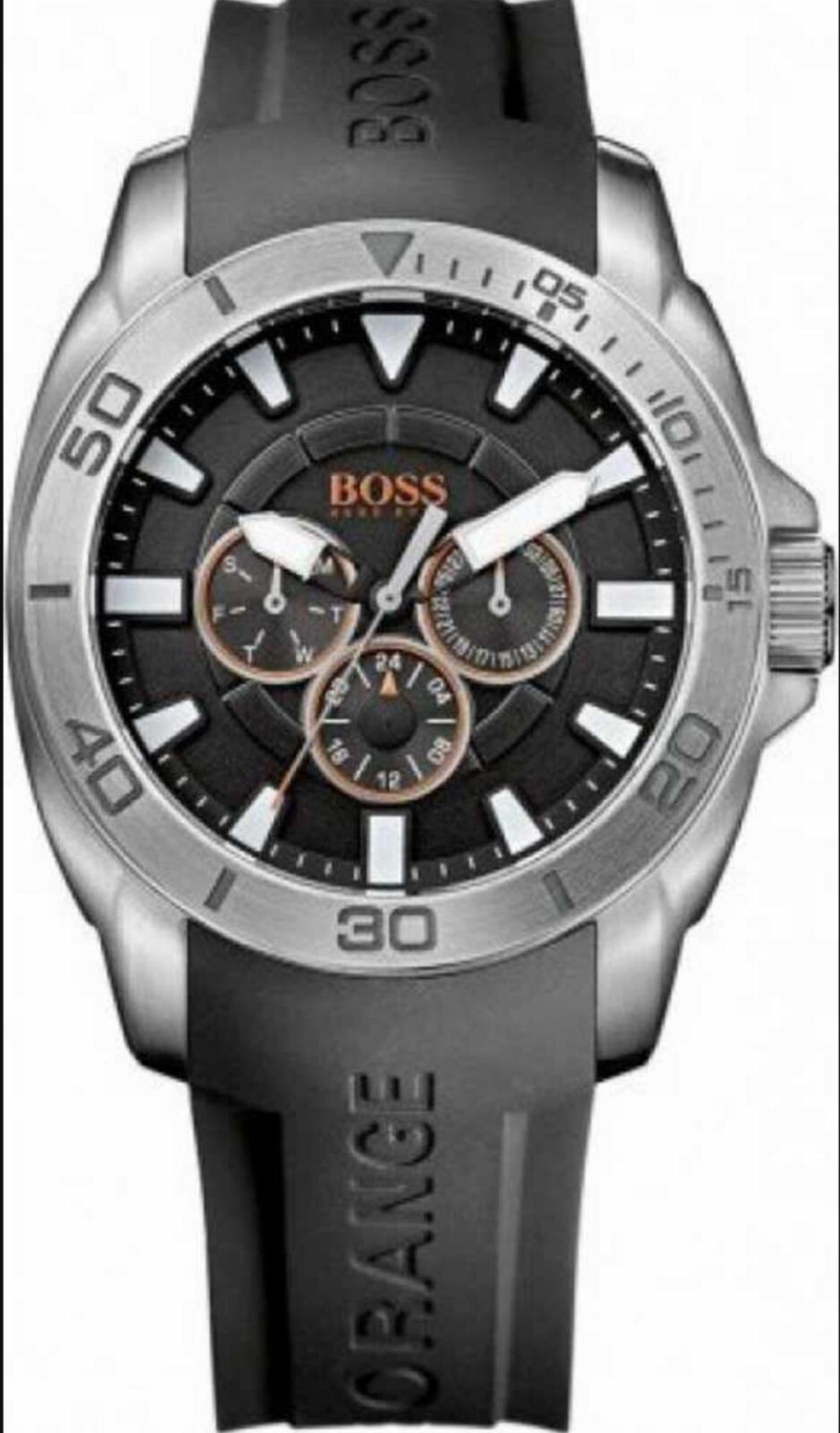 BRAND NEW HUGO BOSS 1512950, GENTS DESIGNER CHRONOGRAPH WATCH WITH ORIGINAL BOX AND BOOKLET - RRP £ - Bild 2 aus 2