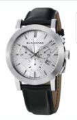 BRAND NEW GENTS BURBERRY DESIGNER WATCH BU9355, COMPLETE WITH ORIGINAL BOX AND MANUAL - RRP £499