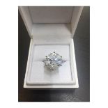 9.02ct diamond solitaire ring set in platinum. F colour, I1 clarity. 6 claw setting. Valued at £