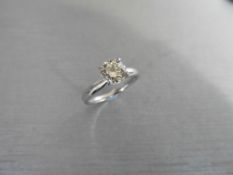 1.06ct diamond solitaire ring with a brilliant cut diamond. K colour and I1 clarity. Set in a