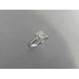 1.05ct Diamond solitaire ring with a brilliant cut diamond, J colour and Si1 clarity. Set in