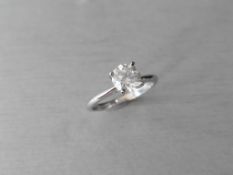1.00ct diamond solitaire ring with a brilliant cut diamond. I colour and Si2 clarity. Set in 18ct