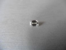 1.01ct loose emerald cut diamond. I colour, I1 clarity. 686 x 4.70 x 3.18mm. Valued at £ 4500
