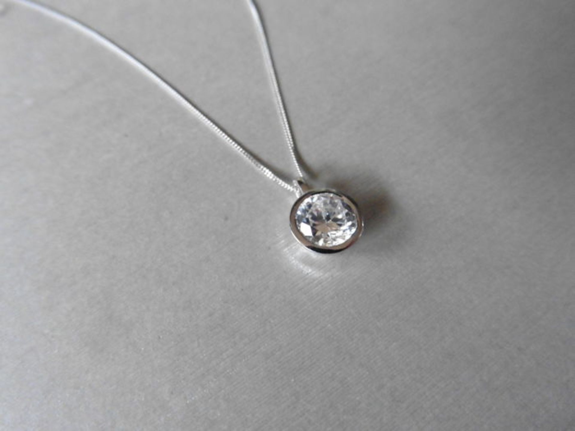 1ct diamond solitaire style pendant. Enhanced brilliant cut diamond, H colour and P1 clarity. Set in