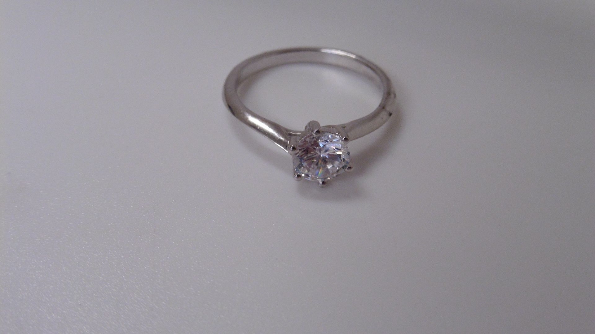 1.02ct diamond solitaire ring with an enhanced brilliant cut diamond. I colour and I1-2 clarity. Set - Image 3 of 3