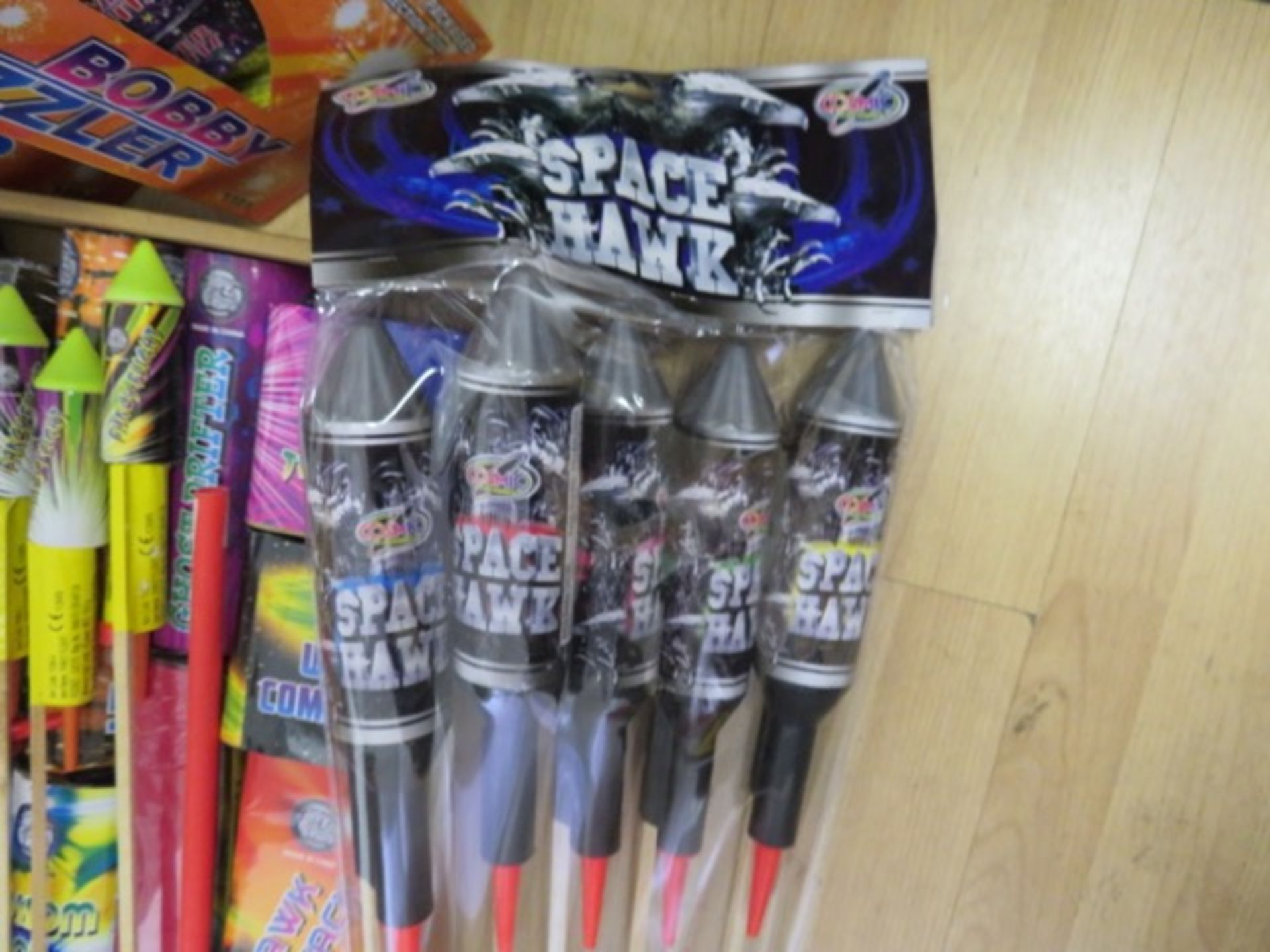 MEGA 78 PIECE FIREWORK LOT - INCLUDES: 1 x DEVASTATION 31 PIECE SELECTION BOX, 1 x PACK OF 5 SPACE - Image 2 of 4