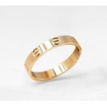 Cartier, 18k Yellow Gold Mini Love Ring Size Q