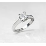 Unbranded, Platinum Princess Cut 1.03ct Diamond Engagement Ring