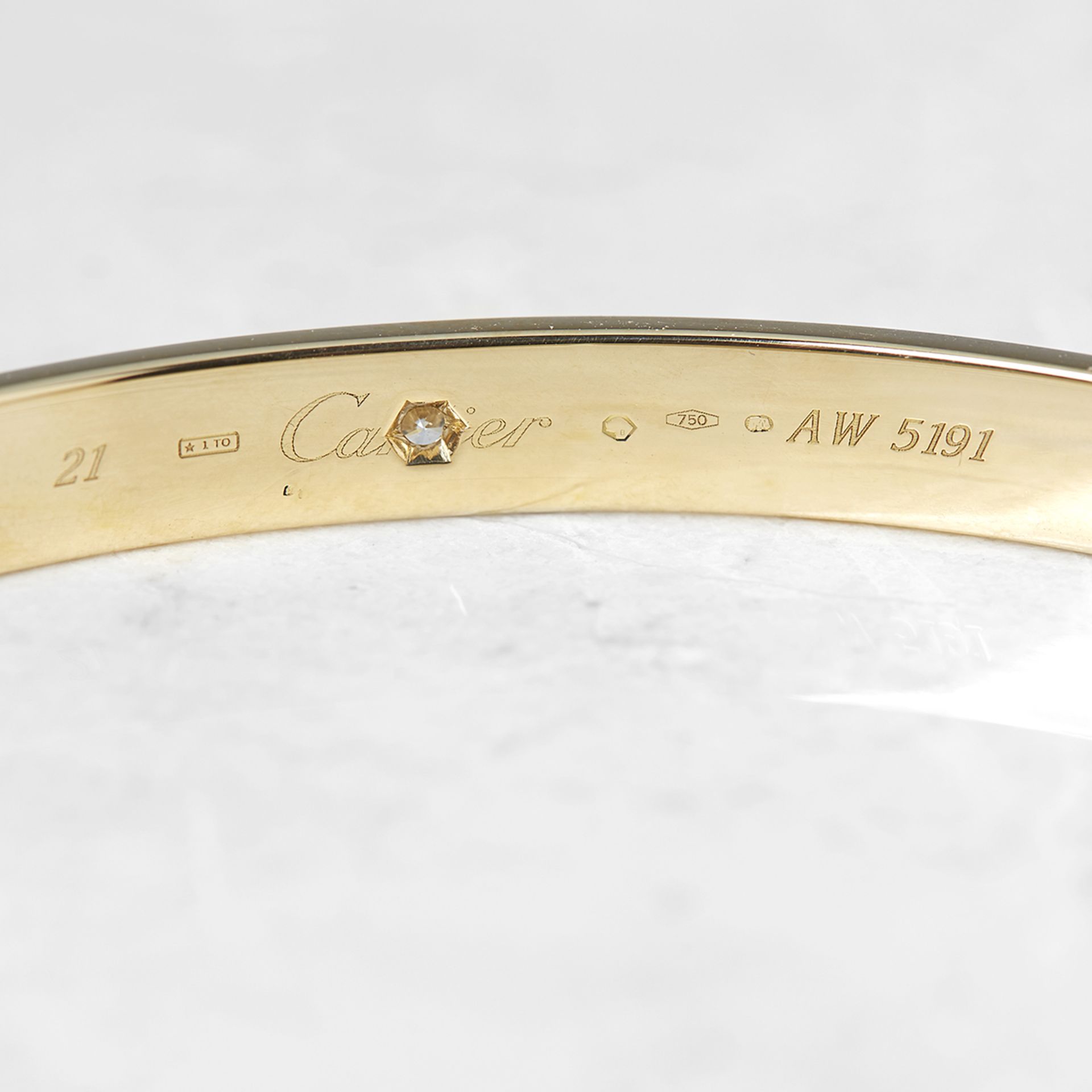 Cartier, 18k Yellow Gold 6 Diamond Love Bracelet B6026417 - Image 7 of 8