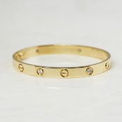 Cartier, 18k Yellow Gold 6 Diamond Love Bracelet B6026417