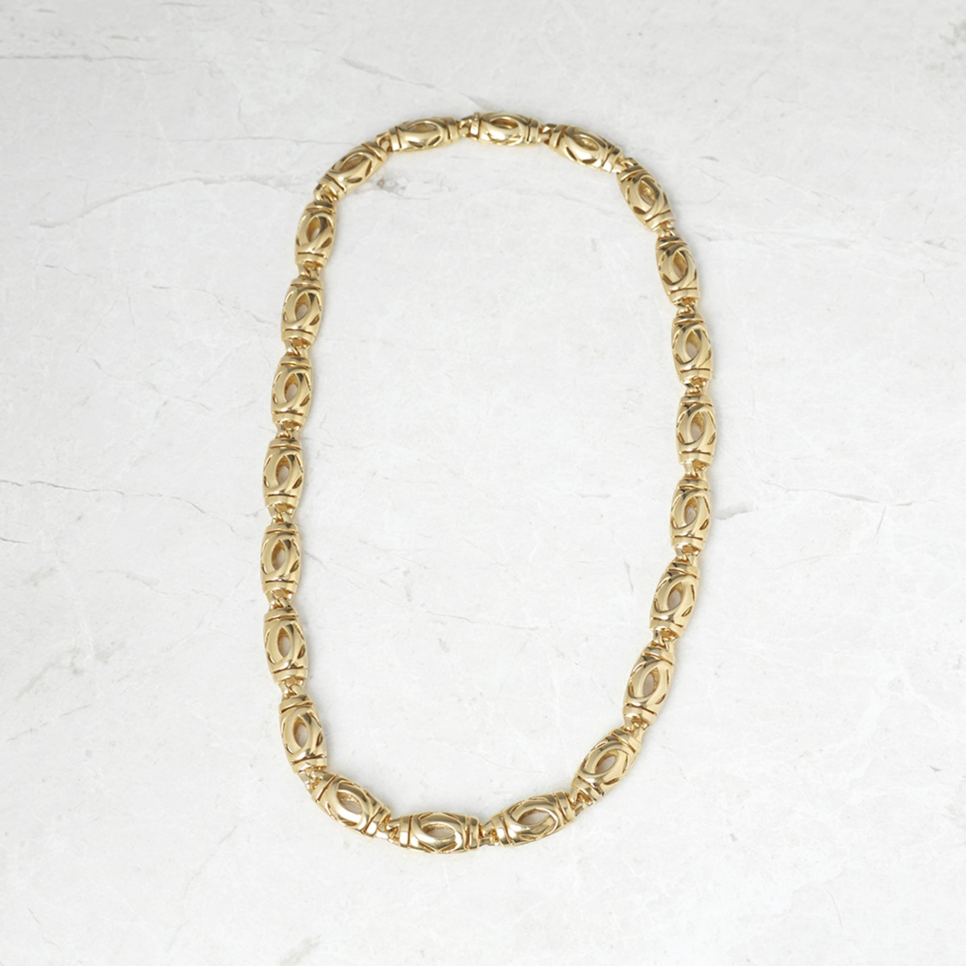 Cartier, 18k Yellow Gold Double C Design Necklace - Image 8 of 8