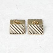 Tiffany & Co., 14k Yellow Gold Striped Retro Cufflinks