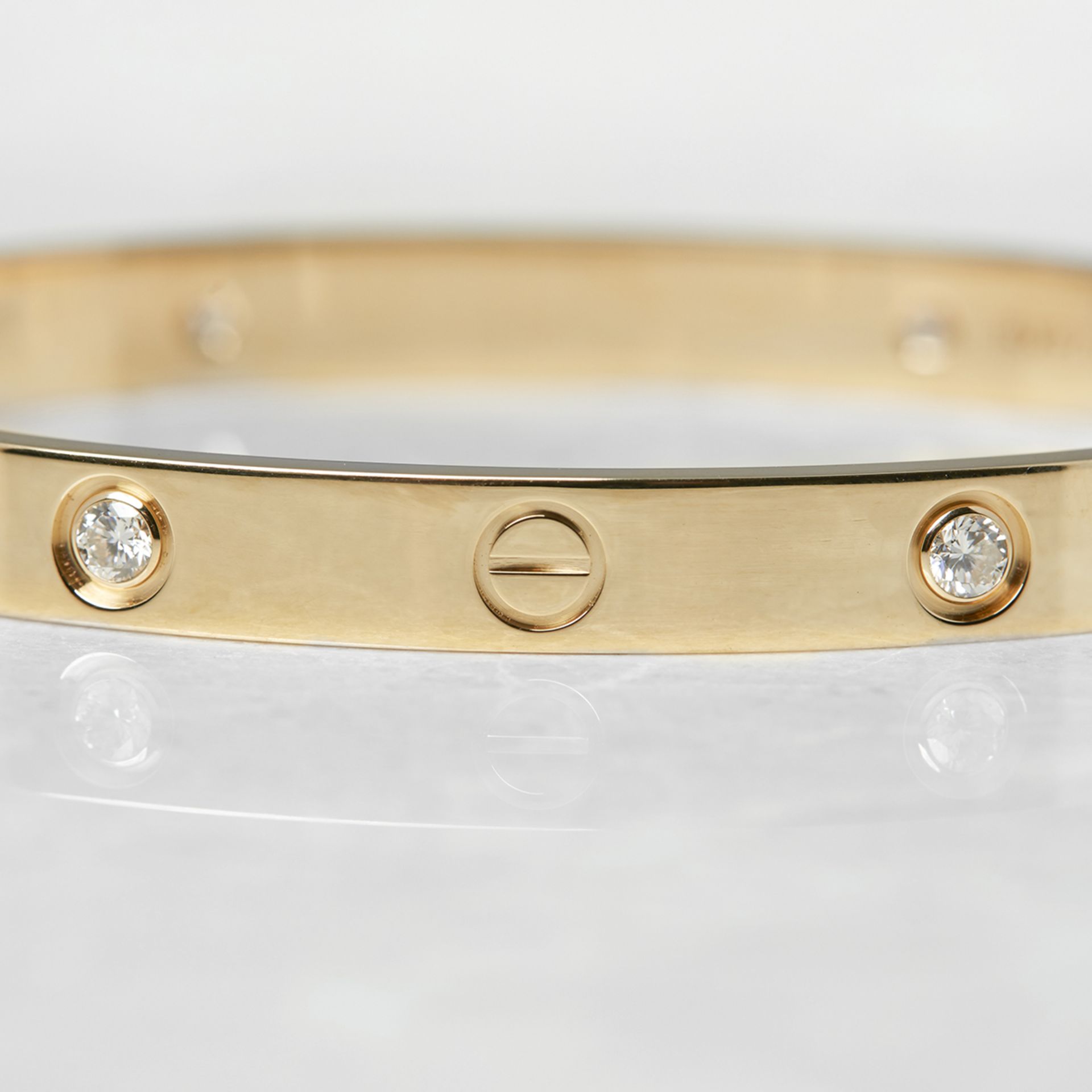 Cartier, 18k Yellow Gold 4 Diamond Love Bracelet B6035917 - Image 5 of 8