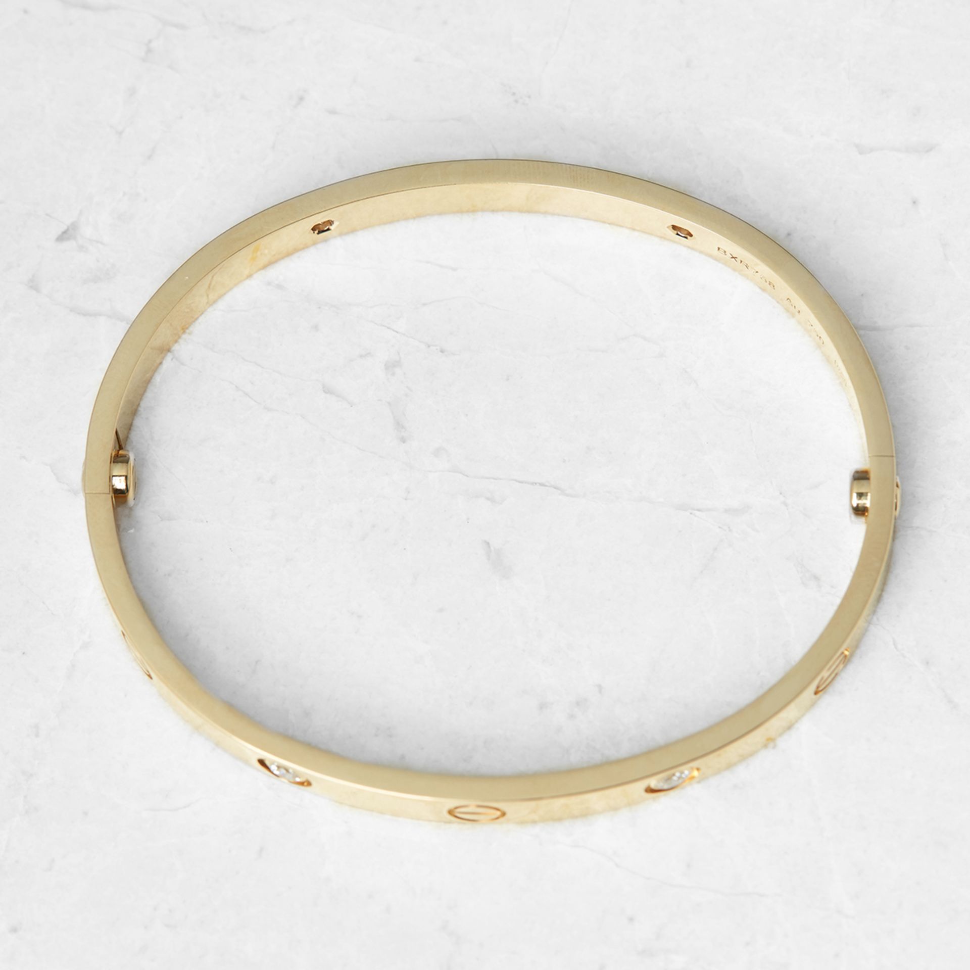 Cartier, 18k Yellow Gold 4 Diamond Love Bracelet B6035917 - Image 6 of 8