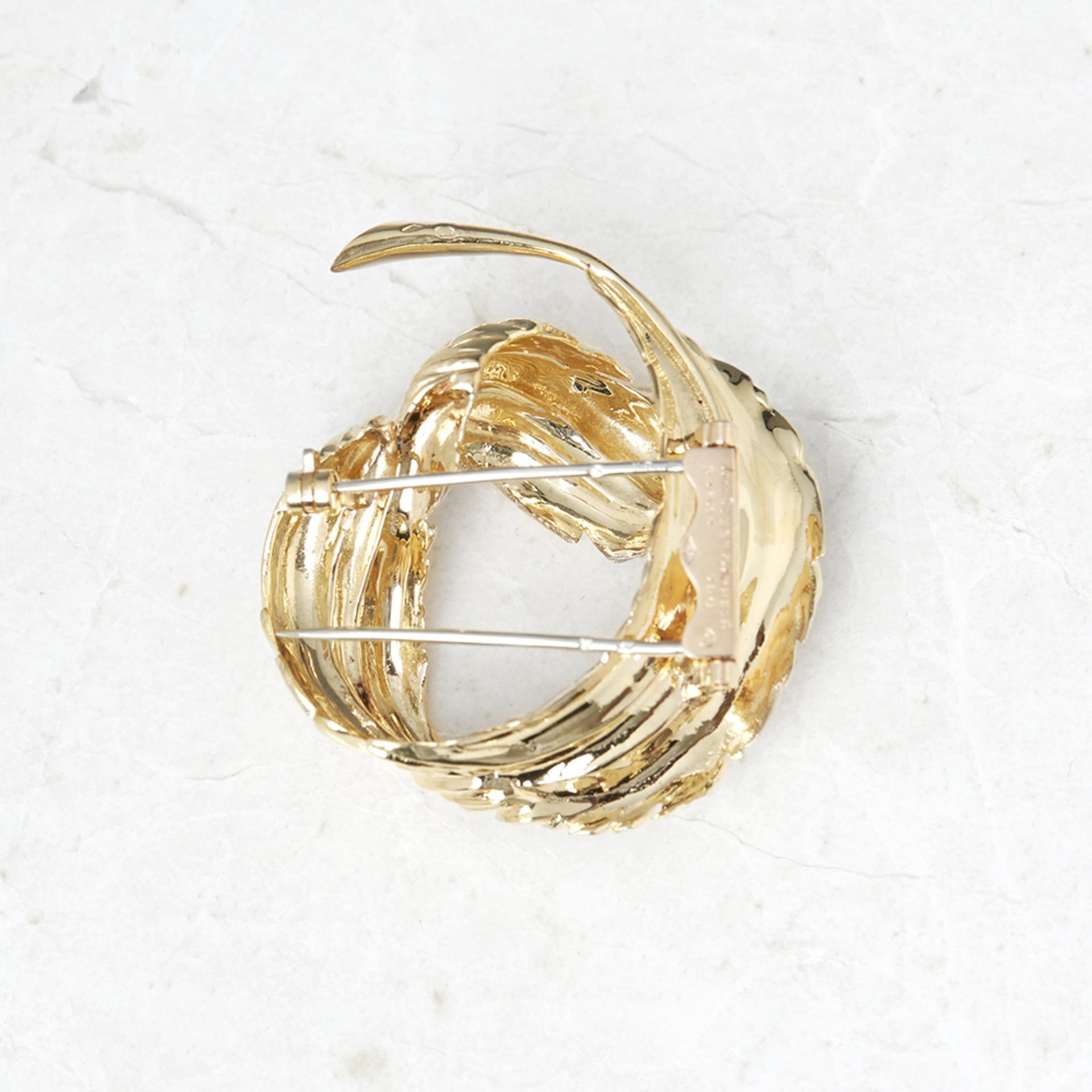 Van Cleef & Arpels, 18k Yellow Gold Feather Design Brooch - Image 2 of 5