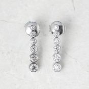 Tiffany & Co., Platinum 1.45ct Diamond Jazz Earrings