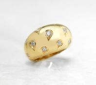 Cartier, 18k Yellow Gold 1.00ct Diamond Bombe Ring