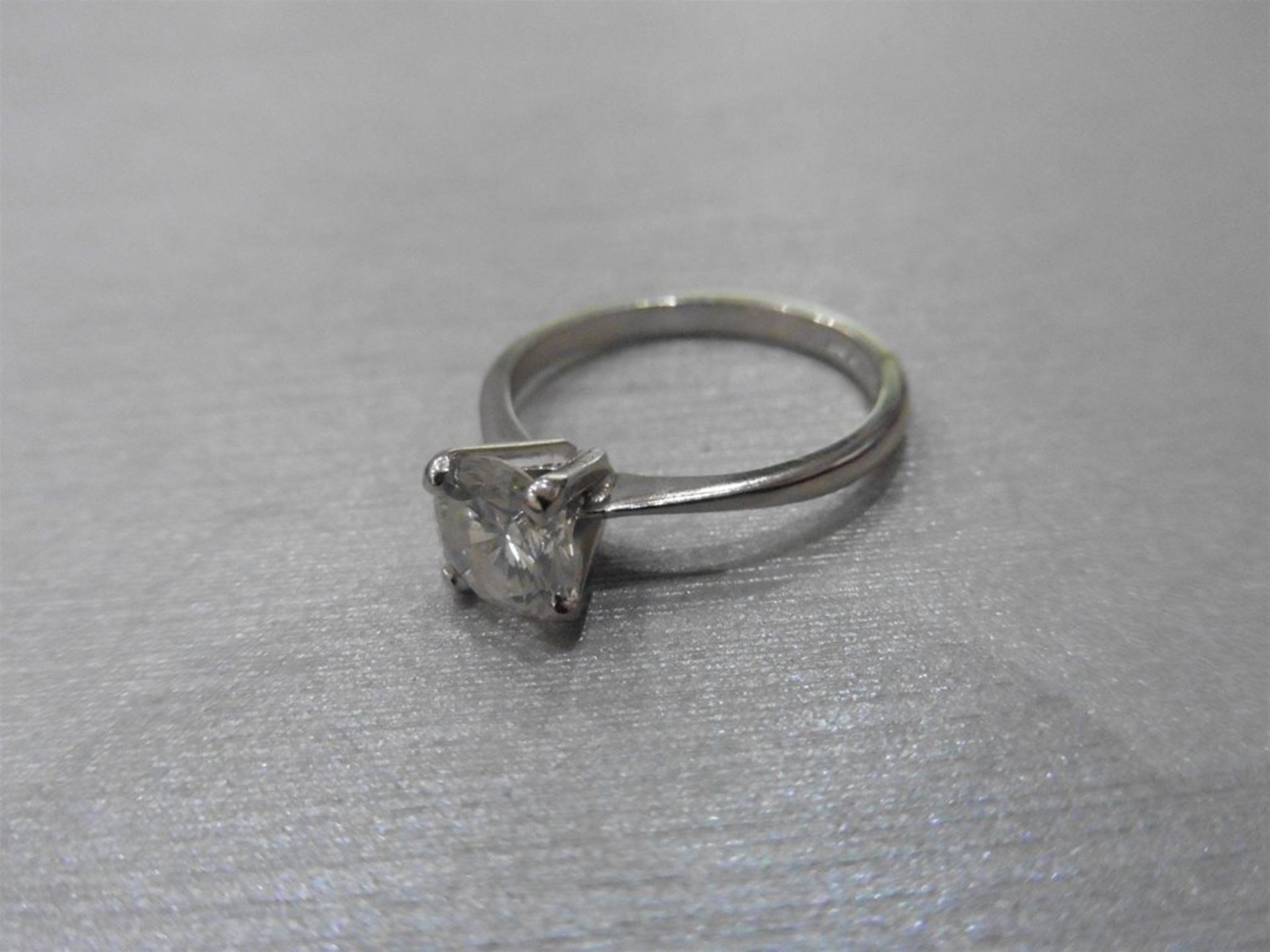 1.20ct diamond solitaire ring set with an enhanced brilliant cut diamond, I colour I1-2 clarity. 4 c - Image 2 of 3