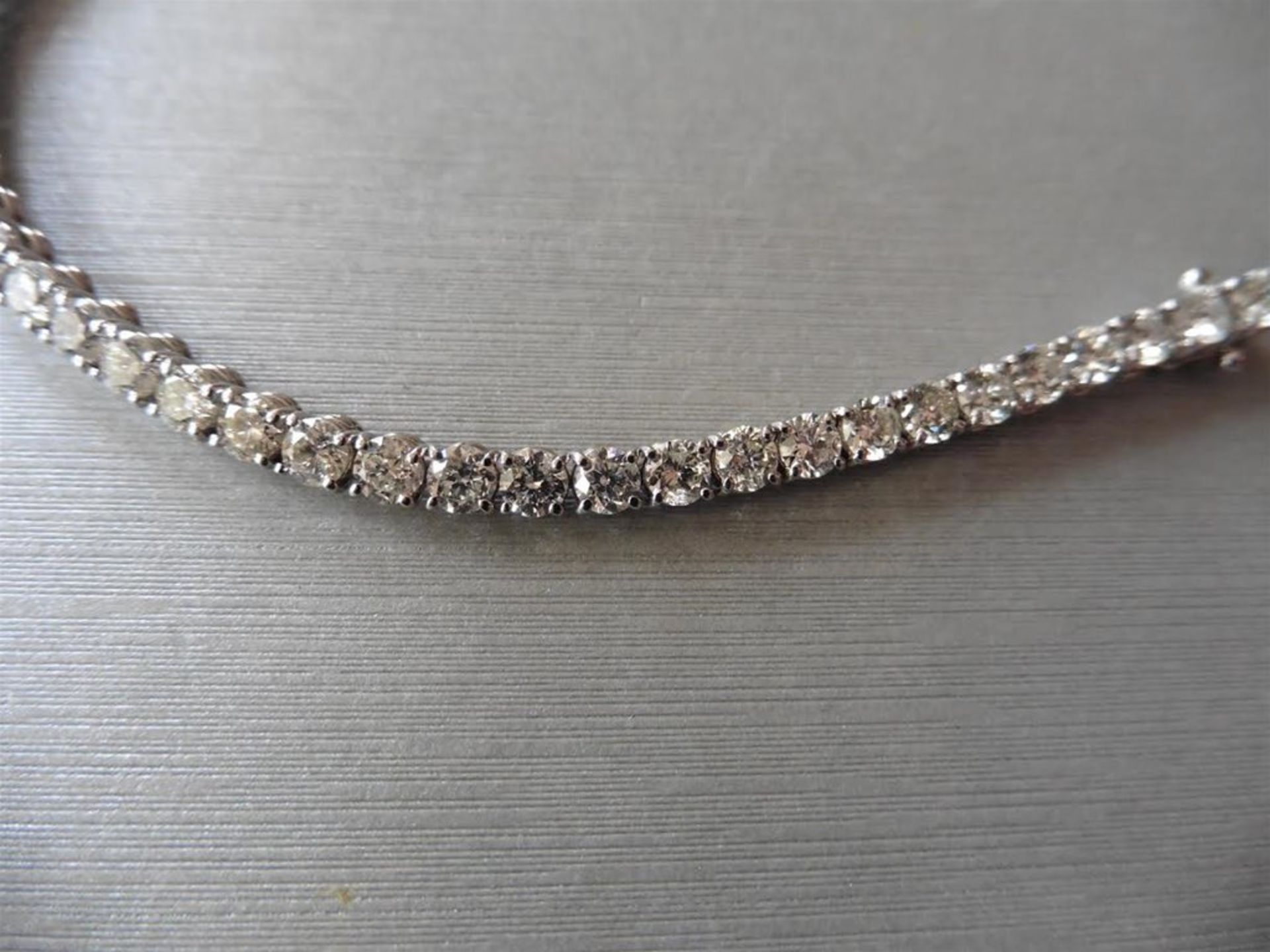10.50ct Diamond tennis bracelet set with brilliant cut diamonds of I colour, si2 clarity. All set i - Image 2 of 4