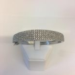 9ct White Gold 5.00ct Diamond Bangle