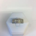 Bi-colour 0.75ct Diamond Band Ring